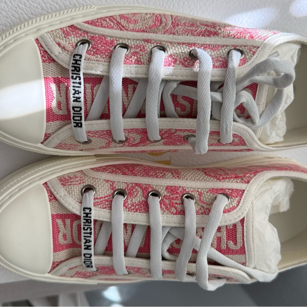 Dior Pink and White Women's Sneakers - Picture 4 of 6